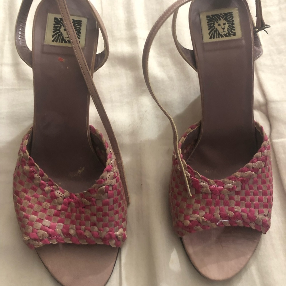 Women, wedges, gray and purple, anne Klein
